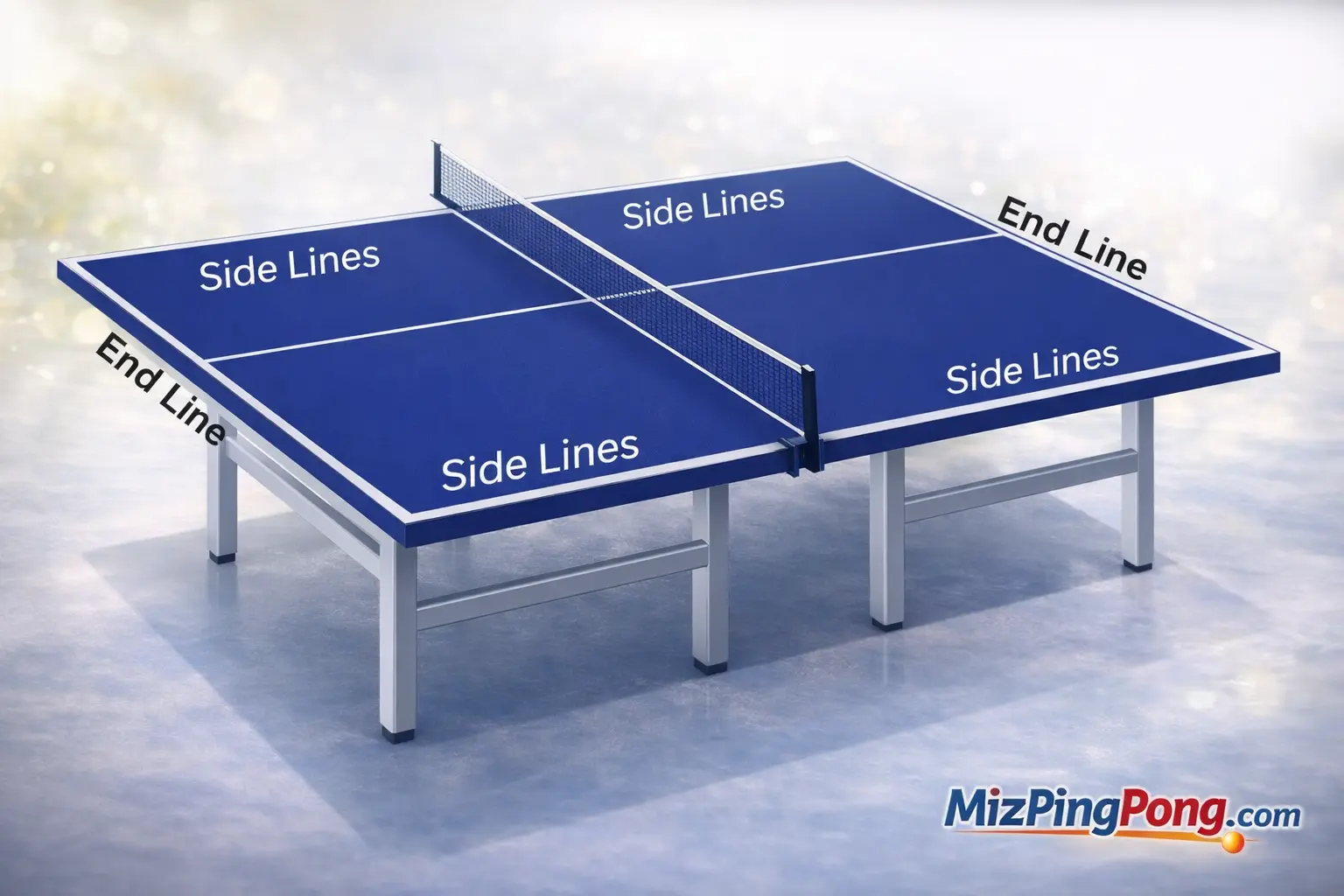 ابعاد استاندارد میز پینگ پنگ